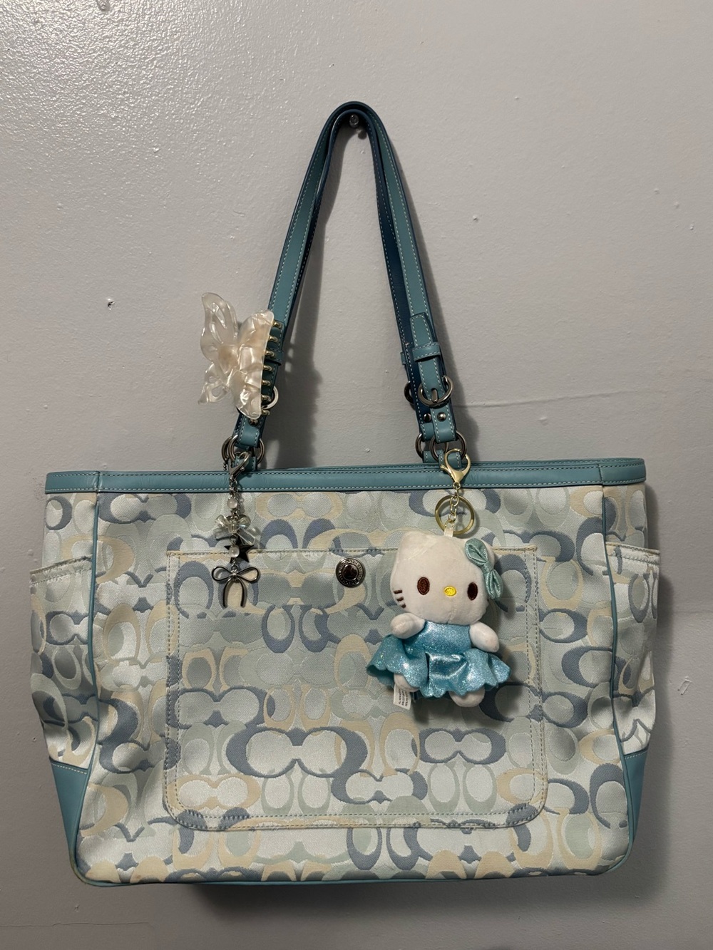 Coach Blue Optic Tote